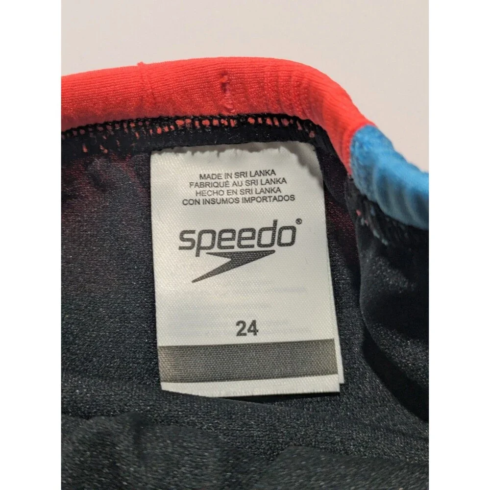 Speedo Eco Endurance Good Vibes Only Siren Red‎ Swim Brief Men's Size 24